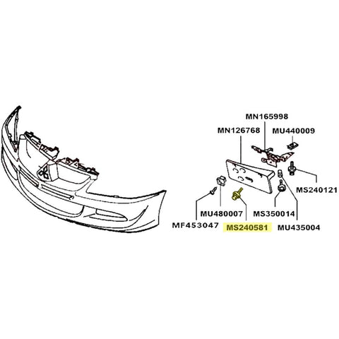 Mitsubishi OEM M6 Front License Plate Mount Bolt | 2003-2005 Mitsubishi Evo 8 (MS240581)
