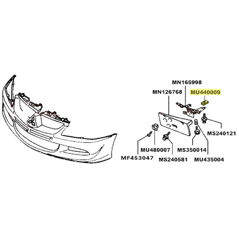Mitsubishi OEM 6mm Front License Plate Mount Nut | 2003-2005 Mitsubishi Evo 8 (MU440009)