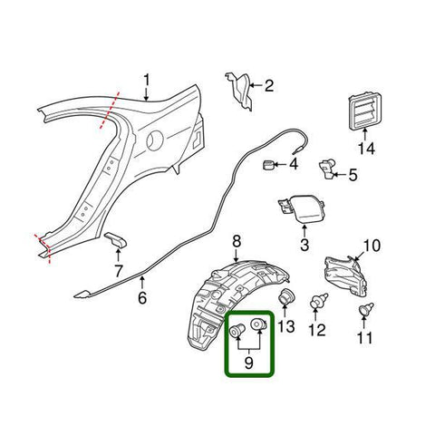 Mitsubishi OEM Splash Shield Clip | 2008-2015 Mitsubishi Evo X (MU481131)