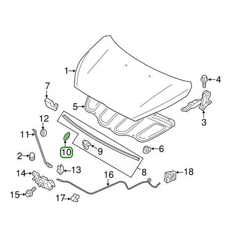Mitsubishi OEM 60999C 20mm Rubber Plug | 2001-2006 Mitsubishi Evo 7/8/9 (MU670023)