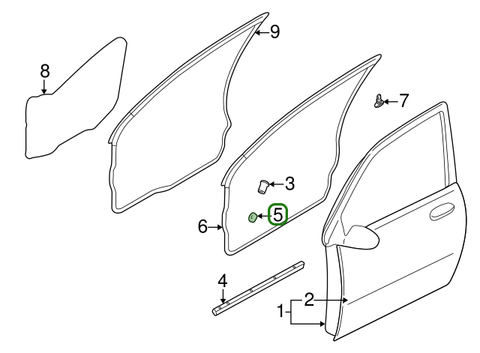 Mitsubishi OEM 65974E/G 30mm Rubber Ring | 2001-2006 Mitsubishi Evo 7/8/9 (MU670035)