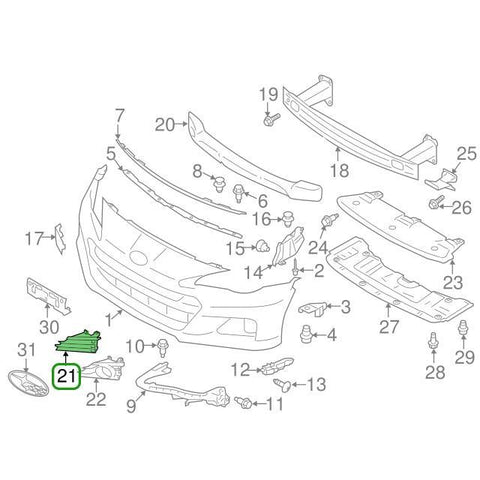 Subaru OEM Fog Light Surround - Driver Side | 2013-2016 Subaru BRZ (57731CA160)