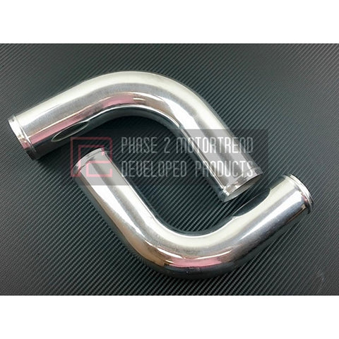 P2M 90 Degree Aluminum Pipe 2.00" OD, 30cm Length, 1.5mm Thickness (P2-AS90-200)