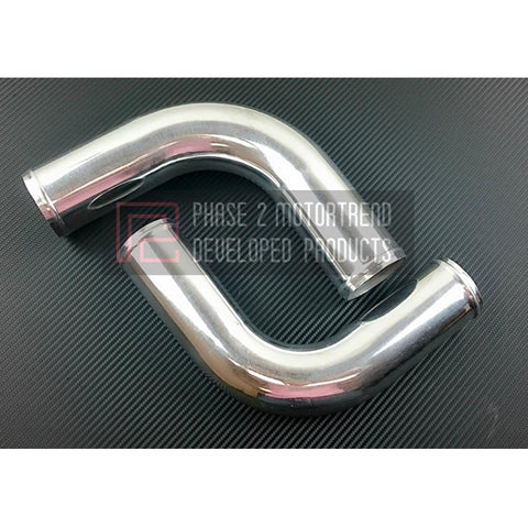 P2M 90 Degree Aluminum Pipe 2.25" OD, 30cm Length, 1.5mm Thickness (P2-AS90-225)