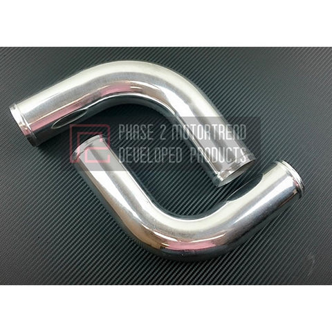 P2M 90 Degree Aluminum Pipe 2.75" OD, 30cm Length, 1.5mm Thickness (P2-AS90-275)