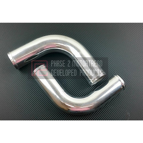 P2M 90 Degree Aluminum Pipe 3.00" OD, 30cm Length, 1.5mm Thickness (P2-AS90-300)