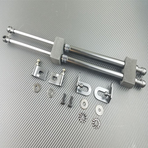 P2M Black Engine Hood Damper | 2008-2015 Mitsubishi Evo X (P2-BHDEVOX-TP)