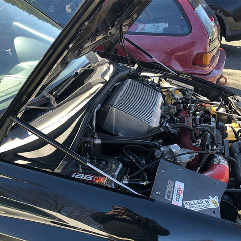 P2M Black Engine Hood Damper | 2002-2007 Subaru WRX/STI (P2-BHDGDAB-TP)