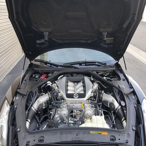 P2M Black Engine Hood Damper | 2009-2021 Nissan R35 GTR (P2-BHDR35-TP)