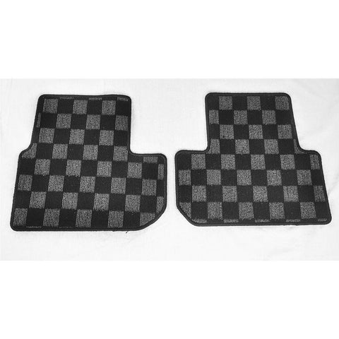 P2M Checkered Race Floor Mats - Front & Rear | 2003-2007 Infiniti G35 Coupe/Sedan (P2-CPTIG35DG-TP)