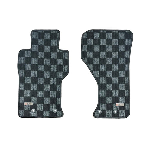 P2M Checkered Race Floor Mats | 2016-2025 Mazda MX-5 Miata (P2-CPTNDMIADG-TP)