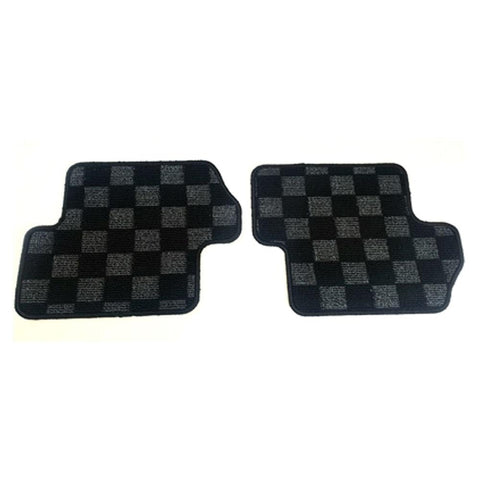 P2M Checkered Race Floor Mats - Rear Only | 1989-1994 Nissan S13 240SX (P2-CPTNS13RDG-TP)