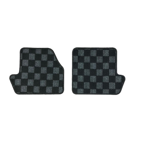 P2M Checkered Race Floor Mats - Rear Only | 1995-1998 Nissan S14 240SX (P2-CPTNS14RDG-TP)