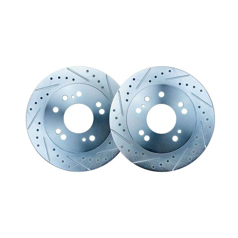 P2M Slotted/Drilled Rear Brake Rotors | 1989-1998 Nissan 240SX (P2-S1314RBKR)