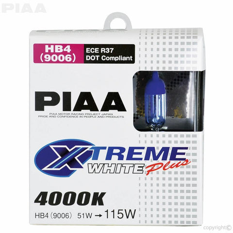 PIAA 9006/HB4 Xtreme White Plus Halogen Bulbs - Low Beam | EVO/DSM Multiple Fitments (19616)