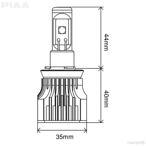 PIAA H11 High Output LED Bulbs - 6000k Twin Pack (17202-H11