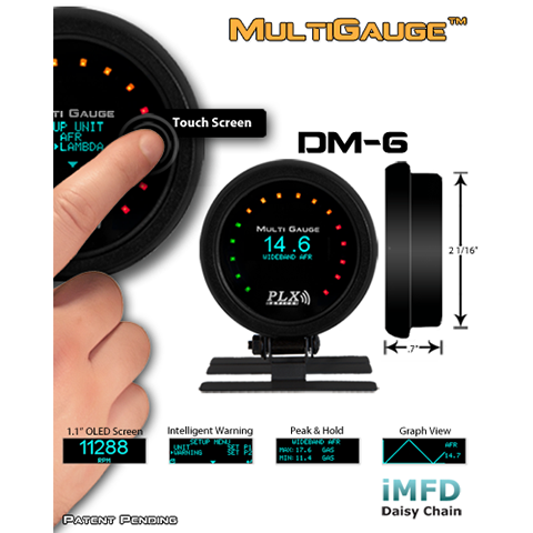 PLX DM-6 52mm Touch Screen Multi-Gauge (2368)
