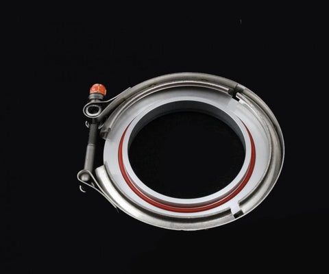 Precision Turbo and Engine Compressor Cover Discharge Flange and Clamp Set (Aluminum) - Modern Automotive Performance
