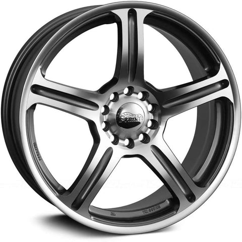Primax Model 772 4x100/114.3 Bolt 14x6" Size 38 Offset Wheels in Silver with Machined Face and Lip
