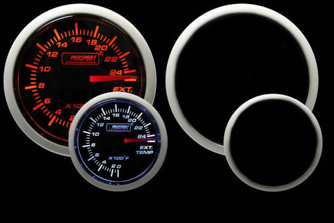 Prosport 52mm Exhaust Gas Temperature -W/Probe (Amber / White) - Modern Automotive Performance
