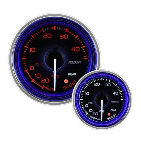 Prosport Crystal Blue 52mm Boost Gauge (216CLSNWABOU-R.PSI)