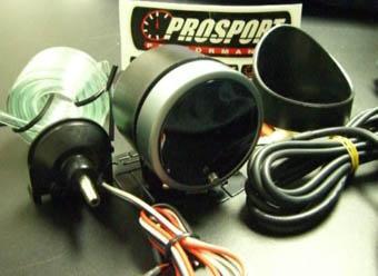 Prosport 52mm Premium Amber / White Electric Boost Gauge (216SMBOSWL270-PK-60.PSI)