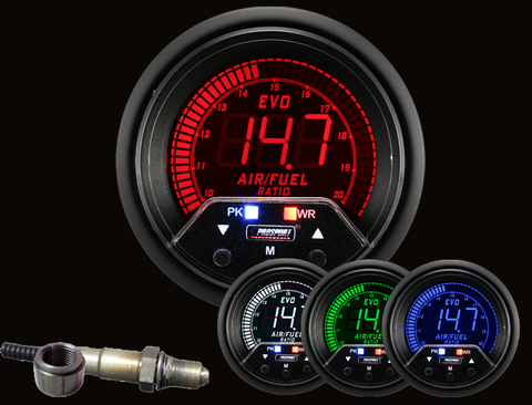 60mm Premium EVO Wideband Digital Air Fuel Ratio kit (238EVOAFRPK4.9-WO) - Modern Automotive Performance
