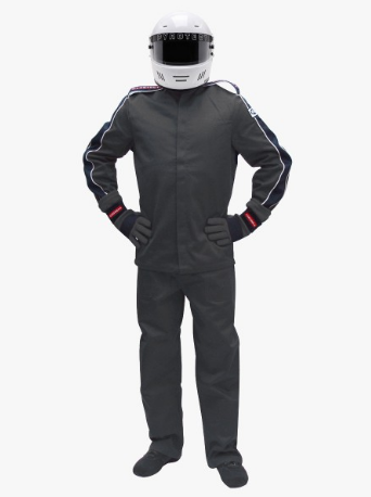 Pyrotect SFI-1 Sportsman Deluxe Two Piece Racing Suit - Black (12J0101+12P0101)