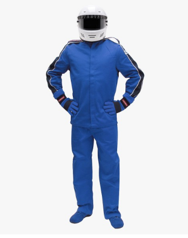 Pyrotect SFI-1 Sportsman Deluxe Two Piece Racing Suit - Blue (12J0103+12P0103)