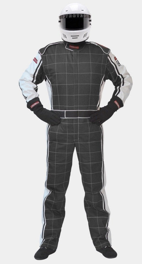 Pyrotect SFI-5 Ultra-1 One Piece Racing Suit - Black/White (220104)