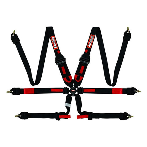 RaceQuip FIA Camlock 6pt 2" Pull Down Lap FHR Harness (855005/15)