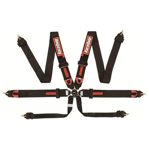 RaceQuip FIA Camlock 6pt Pull Down Lap Harness (851001/11)