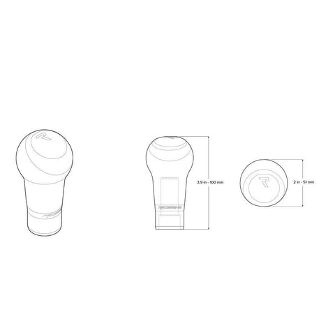 Raceseng Circuit Sphere 100 Shift Knob | 1/2in.-20 Adapter