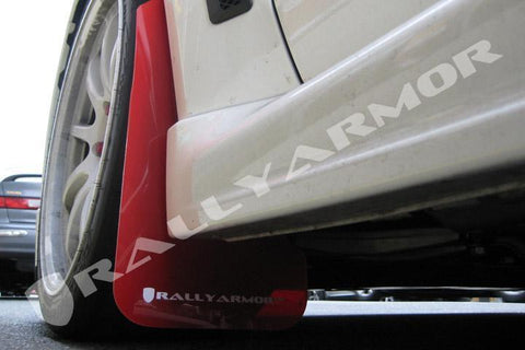 RallyArmor Polyurethane Mud Flaps | 2008-2015 Mitsubishi Evolution X (MF10-UR)