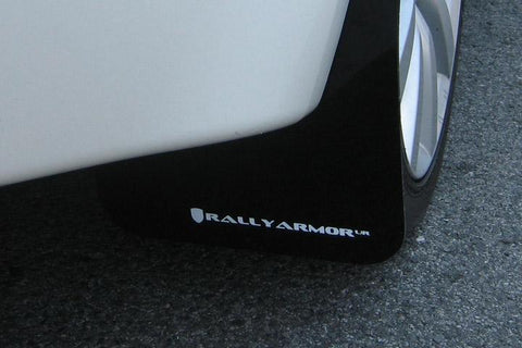 Rally Armor UR Mud Flaps, 2008-2015 EVO X | MF10-UR-BLK/WH Rally Armor UR Mud Flaps, 2008-2015 EVO X | MF10-UR-BLK/WH