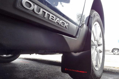 Subaru Outback 2015+ Direct Fit Mud Flaps by Rally Armor - Black/Red (MF36-UR-BLK/RD) - Modern Automotive Performance
 - 3