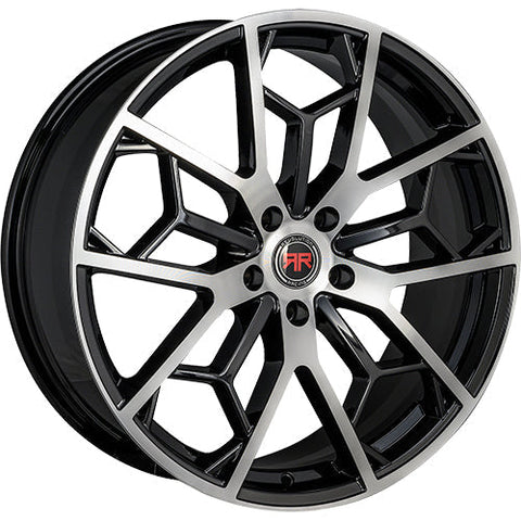 Revolution Racing R23 Gloss Black w/ Machined Spoke Faces and Outer Lip 17x7.5 | 5x114.3 (RR23-1775514+40BM)