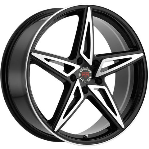 Revolution Racing RR17 Black w/ Machined Spoke Faces 20x8 | 5x120 (RR17-208520+40BM)