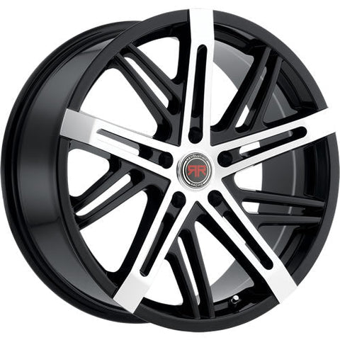 Revolution Racing RR19 Black w/ Machined Spoke Faces 18x8 | 5x114.3 (RR19-188514+40BM)