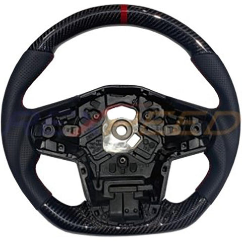 Rexpeed Gloss Carbon Fiber Steering Wheel | 2020-2026 Toyota Supra (TS47)