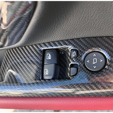 Rexpeed Carbon Fiber Window Panel Switch Panel Covers | 2020-2021 Toyota Supra (TS61/M)