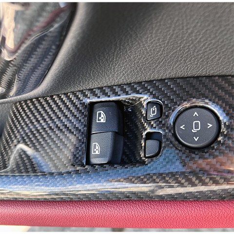 Rexpeed Carbon Fiber Window Panel Switch Panel Covers | 2020-2026 Toyota Supra (TS61/M)