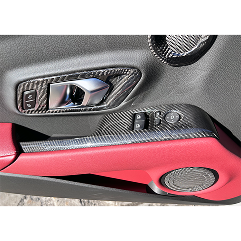 Rexpeed Carbon Fiber Window Panel Switch Panel Covers | 2020-2026 Toyota Supra (TS61/M)
