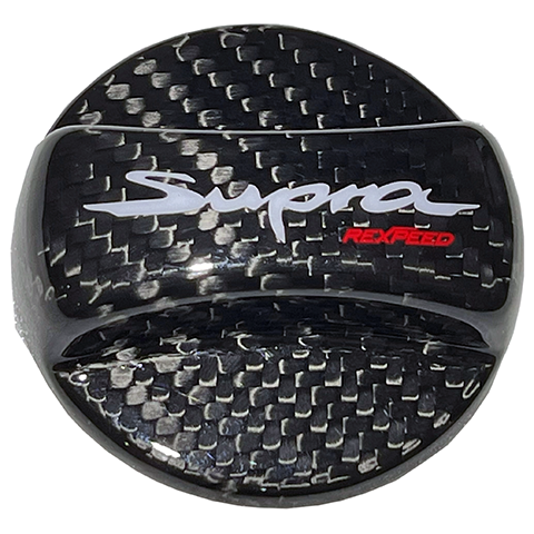 Rexpeed Dry Carbon Competition Gas Cap Cover | 2020-2026 Toyota Supra (TS69)
