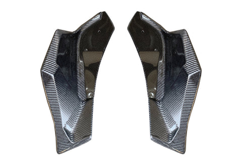 Rexpeed V3 Carbon Fiber Rear Bumper Side Spats-Gloss | 2020-2026 Toyota Supra (TS25)
