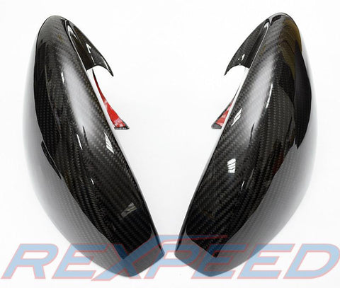 Rexpeed M-style Dry Carbon Mirror Covers (2007-2014 Nissan R35 GTR) - Modern Automotive Performance
