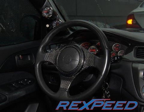 Rexpeed CT9A Dry Carbon Steering Wheel Cover | Mitsubishi Evo 7/8/9 (R13)