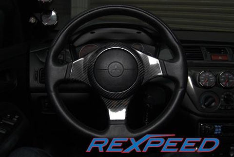 Rexpeed CT9A Dry Carbon Steering Wheel Cover | Mitsubishi Evo 7/8/9 (R13)