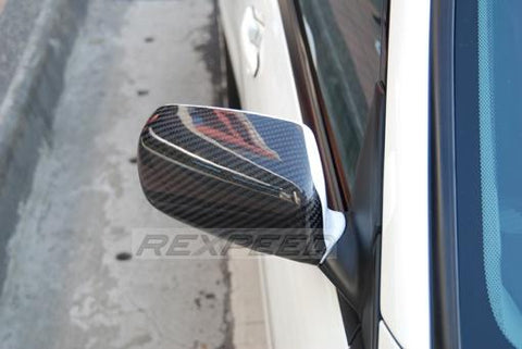 Rexpeed Carbon Fiber Mirror Covers | 2003-2007 Mitsubishi Evo 8/9 (R15)