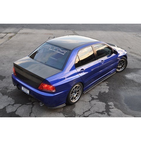 Rexpeed Carbon Fiber Side Skirts Extensions | 2001-2006 Mitsubishi Evo 7/8/9 (R67)